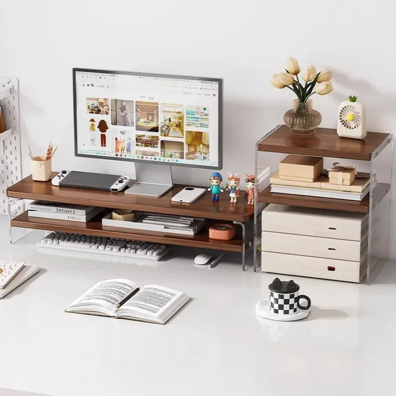 Monitor Riser Wood - Akrylowy wspornik wysokości wyświetlacza Wspornik ekranu