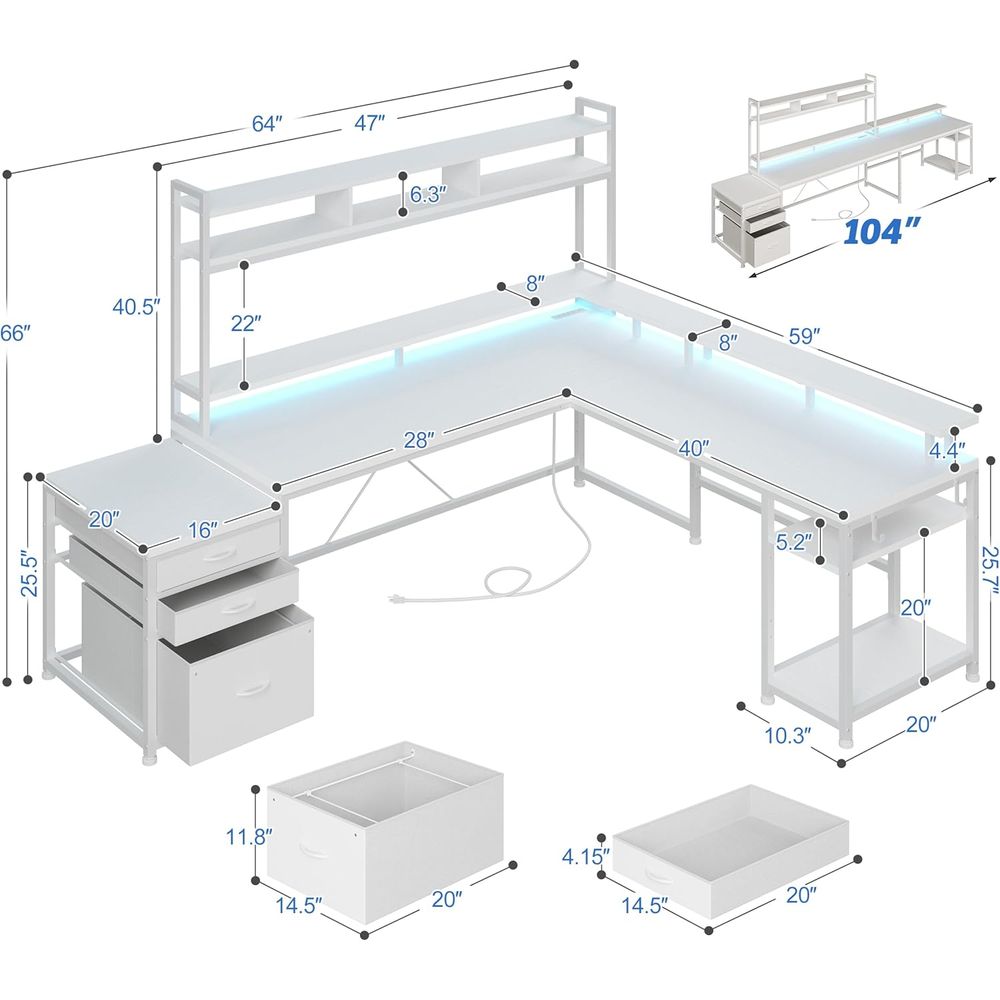 Biurko w kształcie litery L o  – Desk Setup No Monitor recenzja i cena