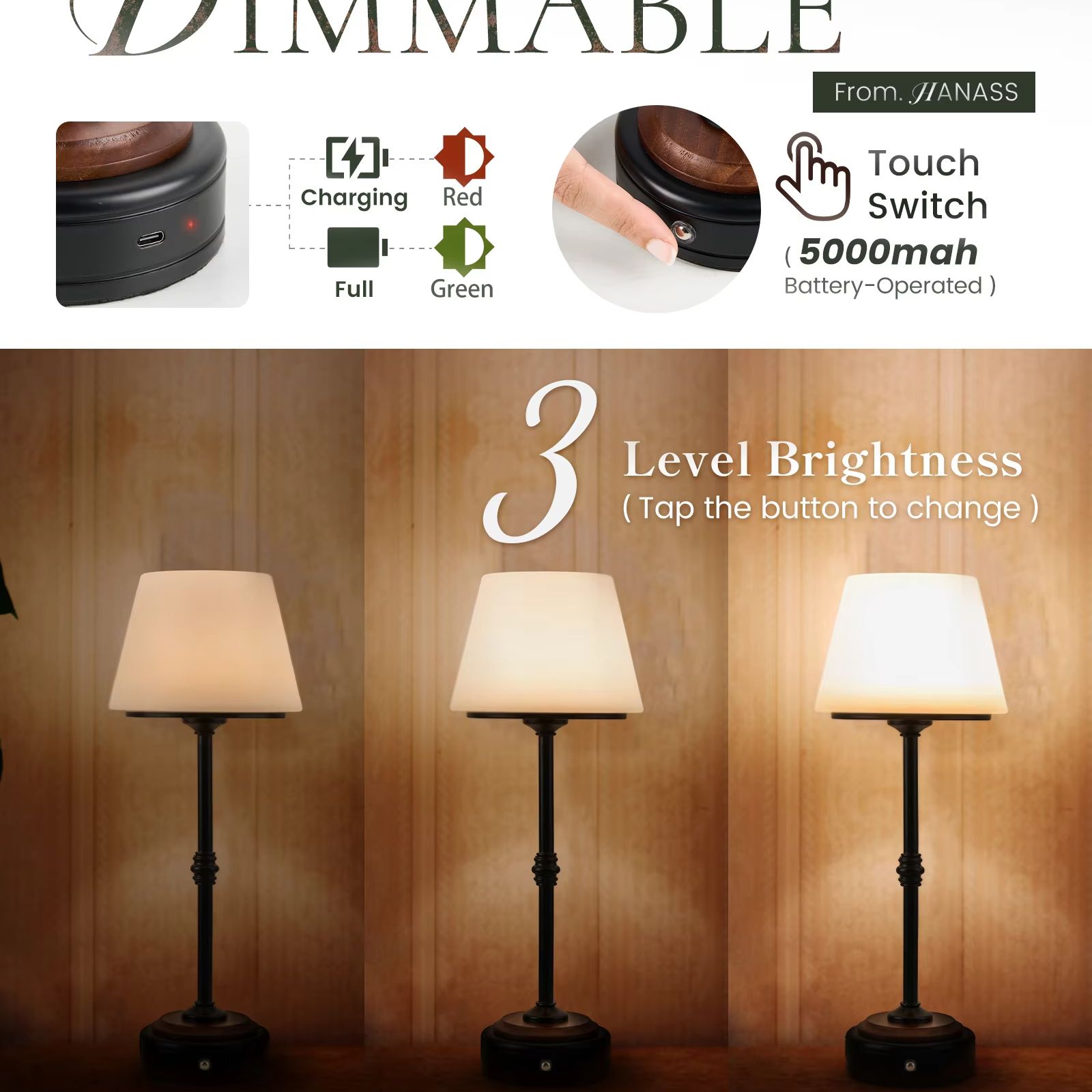 Bezprzewodowe lampki stołowe,  – Desk Setup Bedroom recenzja i cena