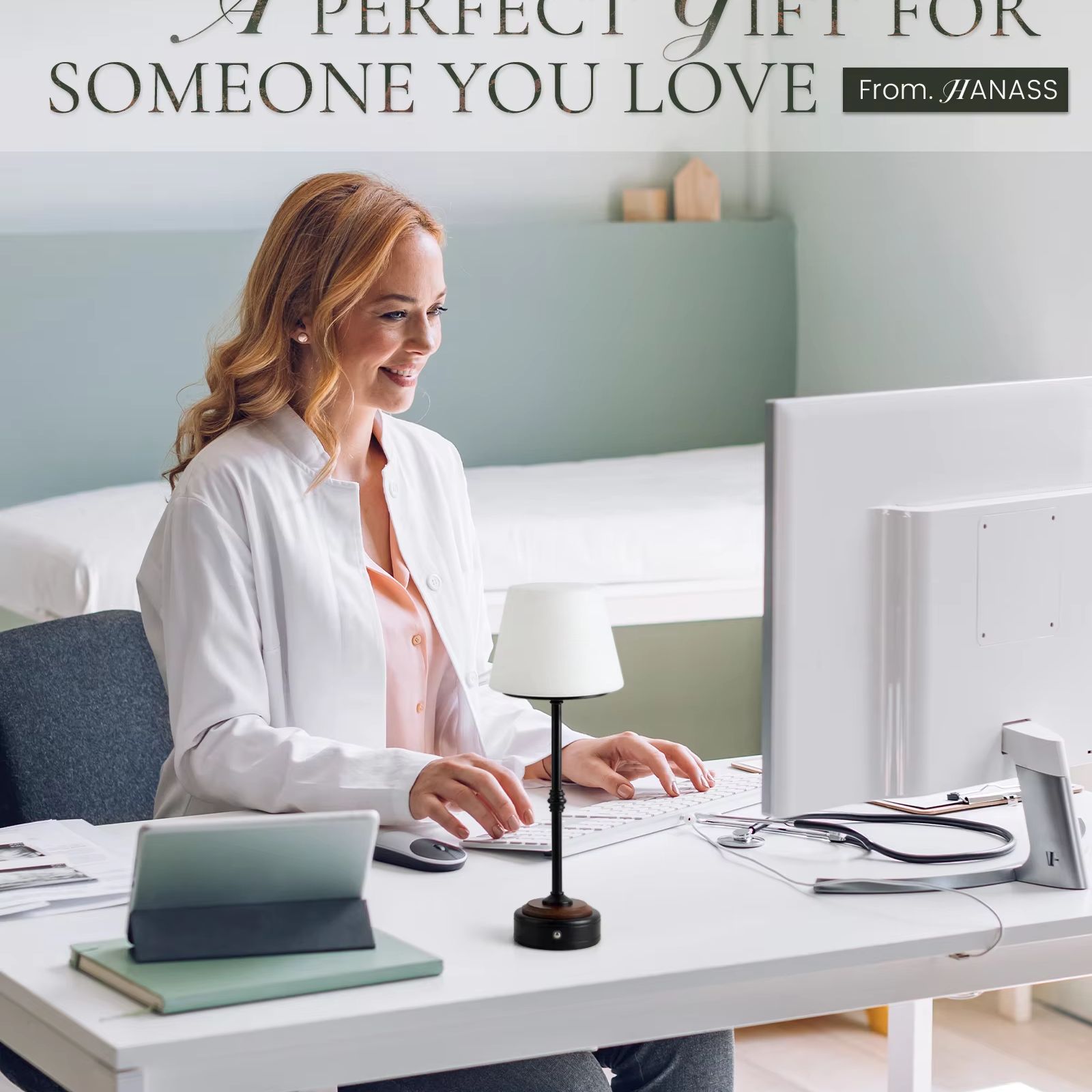 Bezprzewodowe lampki stołowe,  – Desk Setup Bedroom recenzja i cena