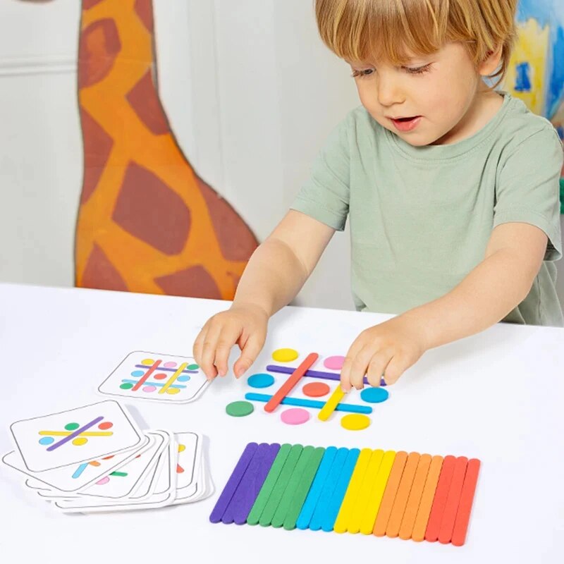 Dziecięca tęczowa łamigłówka m – Desk Setup Kids recenzja i cena