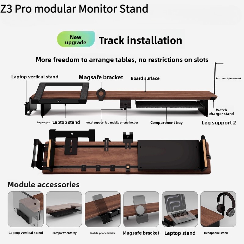 Modułowy podwyższacz monitora  – Monitor Riser Wood recenzja i cena