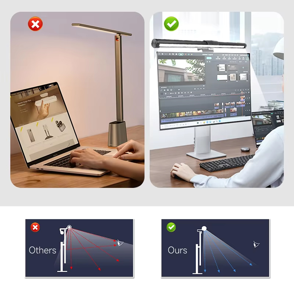 Światłowa listwa monitora, lam – Desk Setup On Bed recenzja i cena