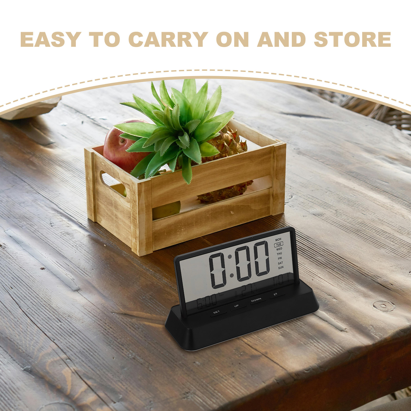 Cyfrowy budzik mały, kompaktow – Desk Setup Bedroom recenzja i cena