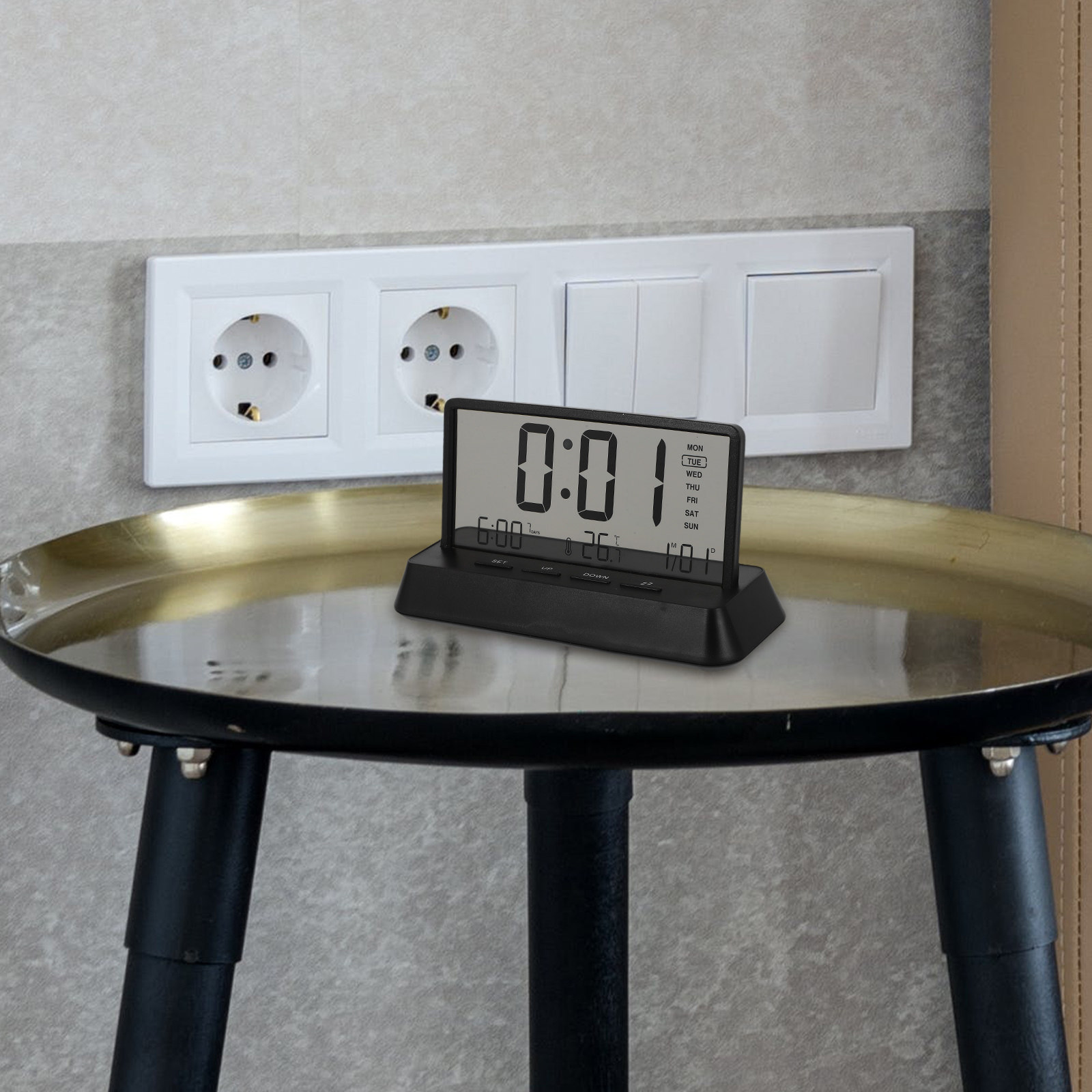 Cyfrowy budzik mały, kompaktow – Desk Setup Bedroom recenzja i cena
