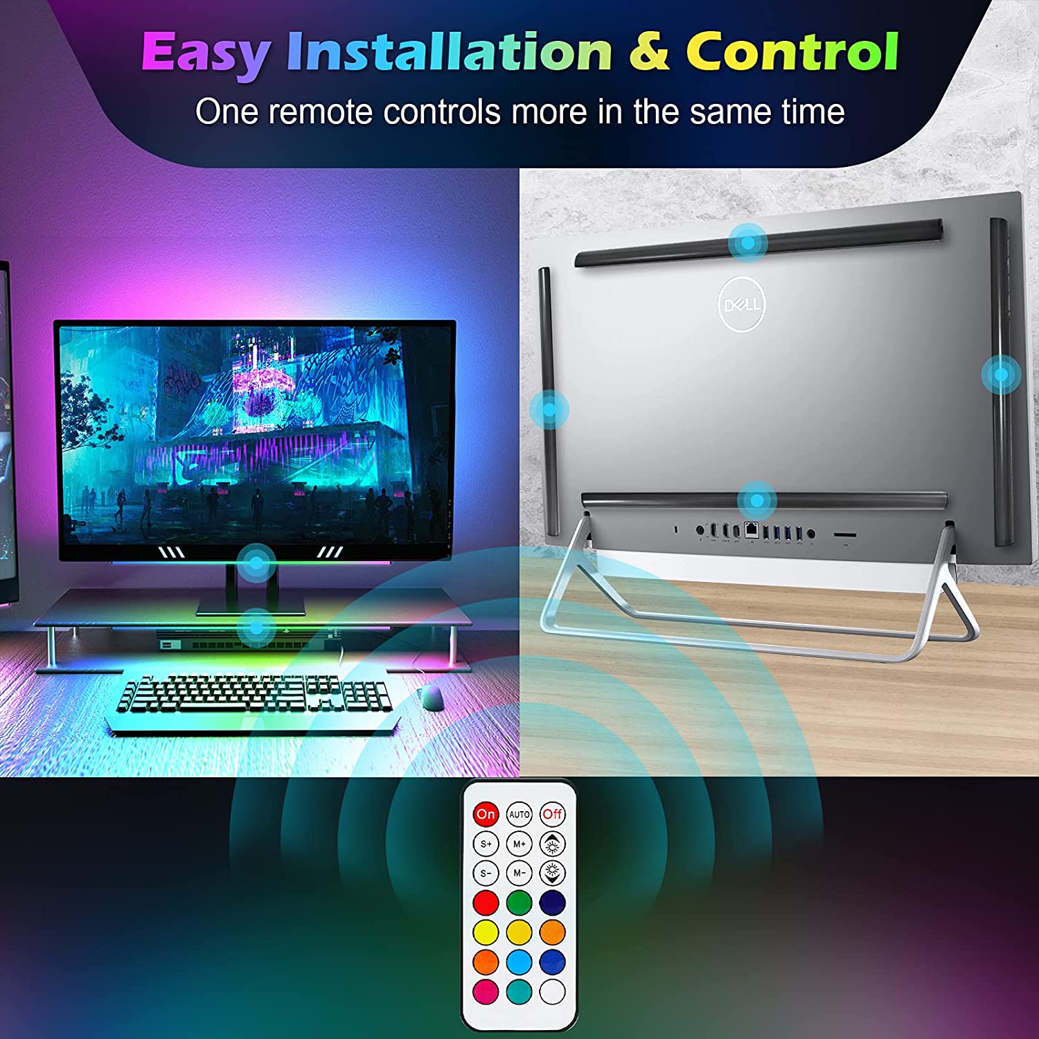 Pod monitorem Listwa świetlna  – Desk Setup No Monitor recenzja i cena